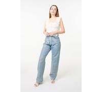 Pink Vanilla Women's Ivory Ribbon Trim Milkmaid Top | Size: Medium/Large Pink Vanilla Ivory M/L