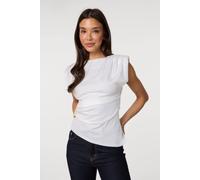 Pink Vanilla Women's Ivory Shoulder Pad With Buckle Jersey Top | Size: Medium/Large Pink Vanilla Ivory M/L