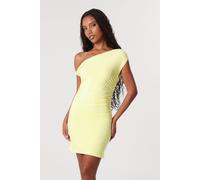 Pink Vanilla Women's Lemon Twist Shoulder Mini Dress | Size: Large Pink Vanilla Lemon L