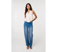Pink Vanilla Women's Light Blue Diamante Scatter Straight Leg Jeans | Size: 10 Pink Vanilla Light Blue 10