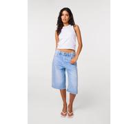 Pink Vanilla Women's Light Blue Diamante Side Bermuda Shorts | Size: 8 Pink Vanilla Light Blue 8