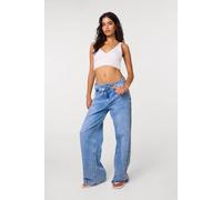Pink Vanilla Women's Light Blue Stud Detail Wide Leg Jeans | Size: XL Pink Vanilla Light Blue XL