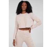 Pink Vanilla Women's Long Sleeve Cropped Jumper in Pink | Size: Large Pink Vanilla Pink L