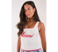 Pink Vanilla Women's Miami Bow Vest in White | Size: Large Pink Vanilla White L