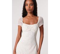 Pink Vanilla Women's Multi Cap Sleeve Ditsy Mini Dress | Size: Large Pink Vanilla Multicolor L