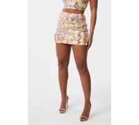 Pink Vanilla Women's Multi Daisy Sequin Mini Skirt | Size: Small Pink Vanilla Multicolor S