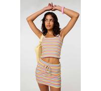 Pink Vanilla Women's Multi Multi Stripe Strappy Cami | Size: Medium/Large Pink Vanilla Multicolor M/L
