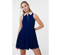 Pink Vanilla Women's Navy Tennis Dress With Contrast Binding | Size: Small Pink Vanilla Navy S
