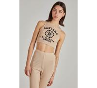 Pink Vanilla Women's Oakland Ribbed Vest in Stone | Size: Medium/Large Pink Vanilla Stone M/L