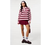 Pink Vanilla Women's Pink Stripe Rugby Top | Size: S/M Pink Vanilla Pink S/M