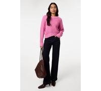 Pink Vanilla Women's Pink Waffle Knit Crop Jumper | Size: S/M Pink Vanilla Pink S/M