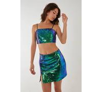 Pink Vanilla Women's Sequin Bralette in Green | Size: 10 Pink Vanilla Green 10