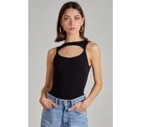 Pink Vanilla Women's Slinky Sleeveless Letterbox Bodysuit in Black | Size: 8 Pink Vanilla Black 8