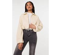 Pink Vanilla Women's Stone Faux Leather Puffball Jacket | Size: Medium/Large Pink Vanilla Stone M/L
