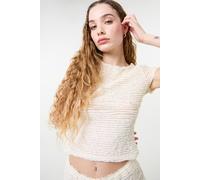 Pink Vanilla Women's Stone Textured Stretch Jersey Top | Size: Large Pink Vanilla Stone L