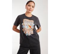 Pink Vanilla Women's Sunshine Acid Wash Tee in Charcoal | Size: Small Pink Vanilla Charcoal S