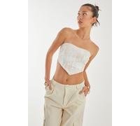 Pink Vanilla Women's Watermark Seam Corset Top in Stone | Size: Large Pink Vanilla Stone L