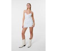 Pink Vanilla Women's White Ditsy Print Cami Mini Dress | Size: Large Pink Vanilla White L