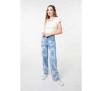 Pink Vanilla Women's White Embellished Wash Rib Top | Size: Medium/Large Pink Vanilla White M/L