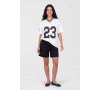 Pink Vanilla Women's White Polka Dot Detail Sports Jersey | Size: S/M Pink Vanilla White S/M
