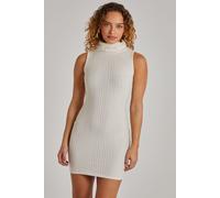 Pink Vanilla Women's Wide Brushed Rib Sleeveless Dress in Cream | Size: Medium Pink Vanilla Cream M