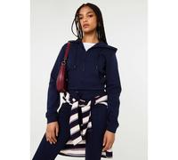 Pink Vanilla Zip Up Cropped Hoodie - L - Navy