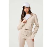 Pink Vanilla Zip Up Cropped Hoodie - M - Stone