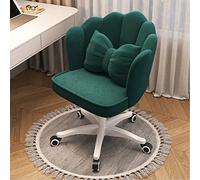 Pink Velvet Accent Chair - Comfy Swivel Vanity Seat - Adjustable Height for Kids & Adults - Stylish Padded Armchair for Bedroom Living Room & Cafe Decor