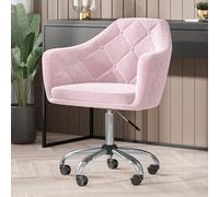 Pink Velvet Chesterfield Dressing Table Chair - Marley