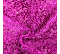 Pink Velvet Devore Floral Burnout Fabric Material - 45" - More Colours 158 (Sample (10cm x 10cm))