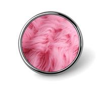 Pink Velvet Furry Textured Pattern Badge Holder Personalized Metal Button Pin Fashion Round Badge with Pattern Pin DIY Button Badges Exquisite Brooch Crafts Gift Clothes Decorative Pins