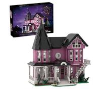 Pink Victorian Mansion Building Set, Gothic Halloween Town House Model