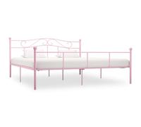 (pink) vidaXL Bed Frame Metal 3FT Single Elegant Classic Multi Colours Multi Sizes