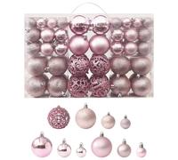 (pink) vidaXL Christmas Ball Set 100 Piece Tree Xmas Hanging Christmas Tree Ball