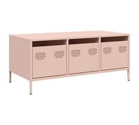 vidaXL Coffee Table Pink 101.5x50x43.5 cm Cold-rolled Steel, Pink
