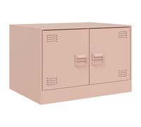 vidaXL Coffee Table Pink 67x50x44 cm Steel, Pink