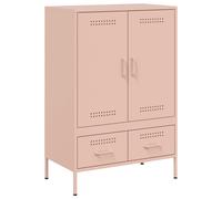 (pink) vidaXL Highboard Sideboard Side Cabinet Storage Cupboard Cold-rolled Steel