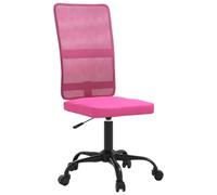 vidaXL Office Chair Height Adjustable Pink Mesh Fabric