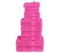 (pink) vidaXL Premium Towel Set 12 Piece Shower Towel Bath Towel 600 gsm 100% Cotton