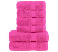 (pink) vidaXL Premium Towel Set 6 Piece Absorbent Shower Towel Bath Towels 600 gsm
