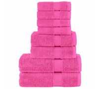Premium Towel Set 8 Piece Absorbent Bath Pink 600 gsm 100% Cotton vidaXL