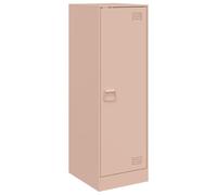 vidaXL Pink Steel Sideboard - Storage Cupboard for Living Room with Door/Modern Highboard with Shelves/Steel Cabinet Organizer - 34.5x39x107cm