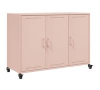 (pink) vidaXL Sideboard Storage Cupboard Side Cabinet Highboard Mustard Yellow Steel