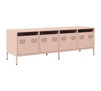 (pink) vidaXL TV Cabinet TV Stand Media Hifi Cabinet TV Unit Cold-rolled Steel