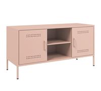 (pink) vidaXL TV Cabinet TV Stand TV Unit Entertainment Centre Media Unit Pink Steel