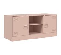 (pink) vidaXL TV Cabinet TV Stand TV Unit Entertainment Centre Mustard Yellow Steel