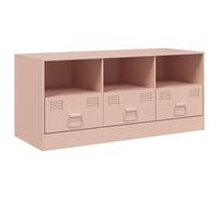 (pink) vidaXL TV Cabinet TV Stand TV Unit Entertainment Centre Olive Green Steel