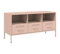 vidaXL TV Cabinet Pink 100.5x39x50.5 cm Steel