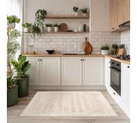 Pink Vintage Design Flower Area Rug 3x5 Cover Print Distressed Carpet Multi Rug Kitchen Living Room Bedroom Dining Room