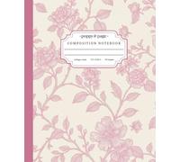 Pink Vintage Floral Notebook: Aesthetic Pastel Botanical Flowers Composition Notebook for Women Girls | College Rule Lined Pages for School Work